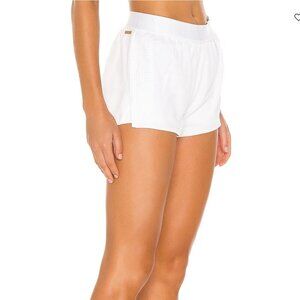 Alala Court Shorts Womens Small White Elastic Waist 2" Inseam Lined Run Tennis